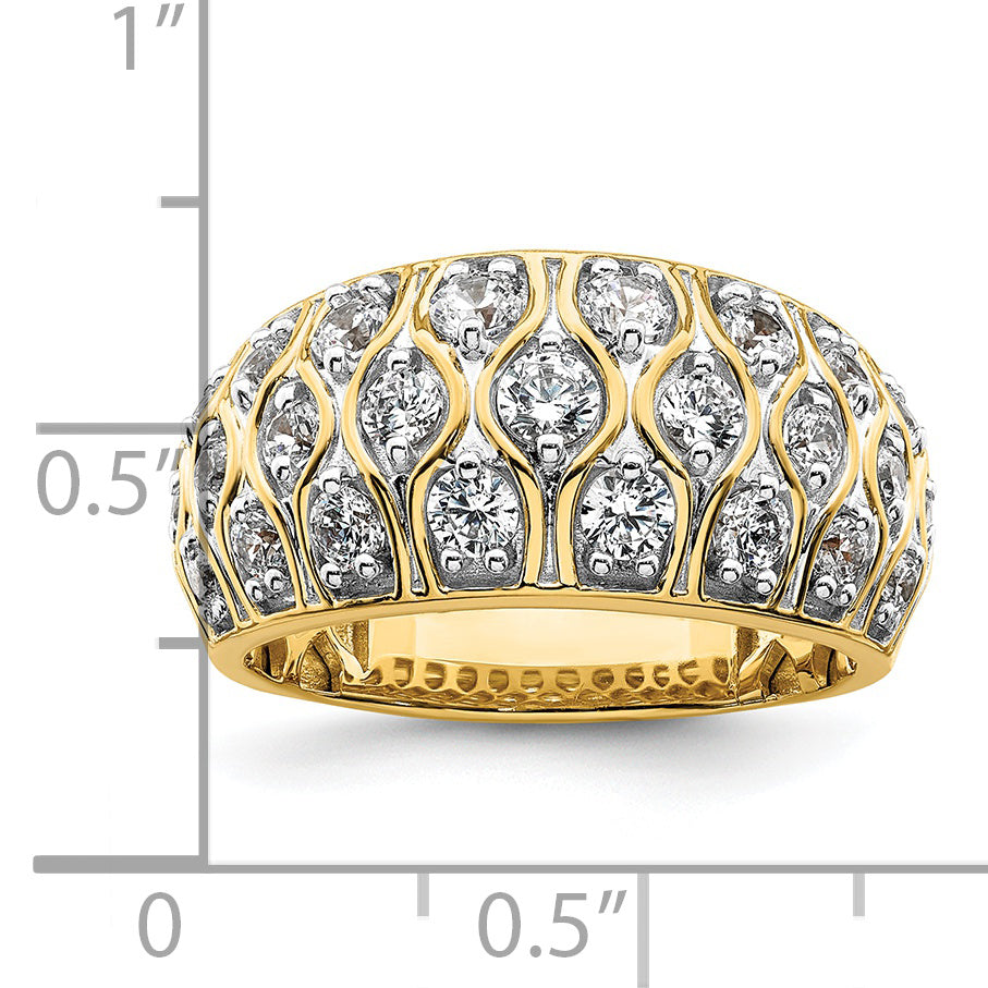 14k 1 1/6 carat Lab Grown Diamond VS/SI+ G+ Complete Fashion Ring