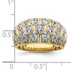 14k 1 1/6 carat Lab Grown Diamond VS/SI+ G+ Complete Fashion Ring