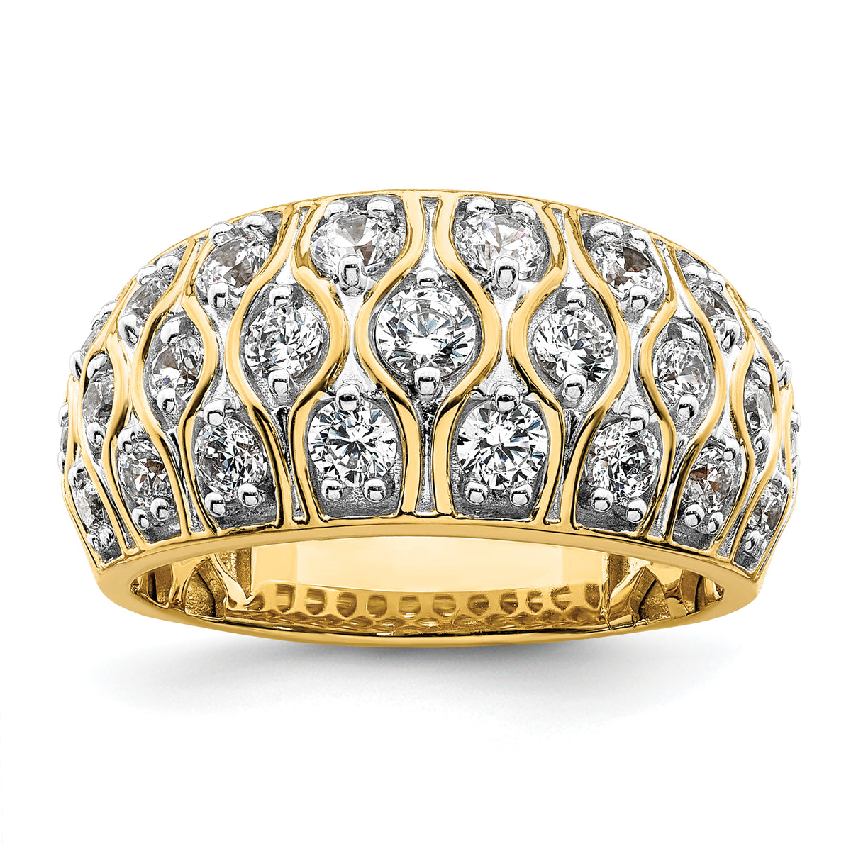 14k 1 1/6 carat Lab Grown Diamond VS/SI+ G+ Complete Fashion Ring