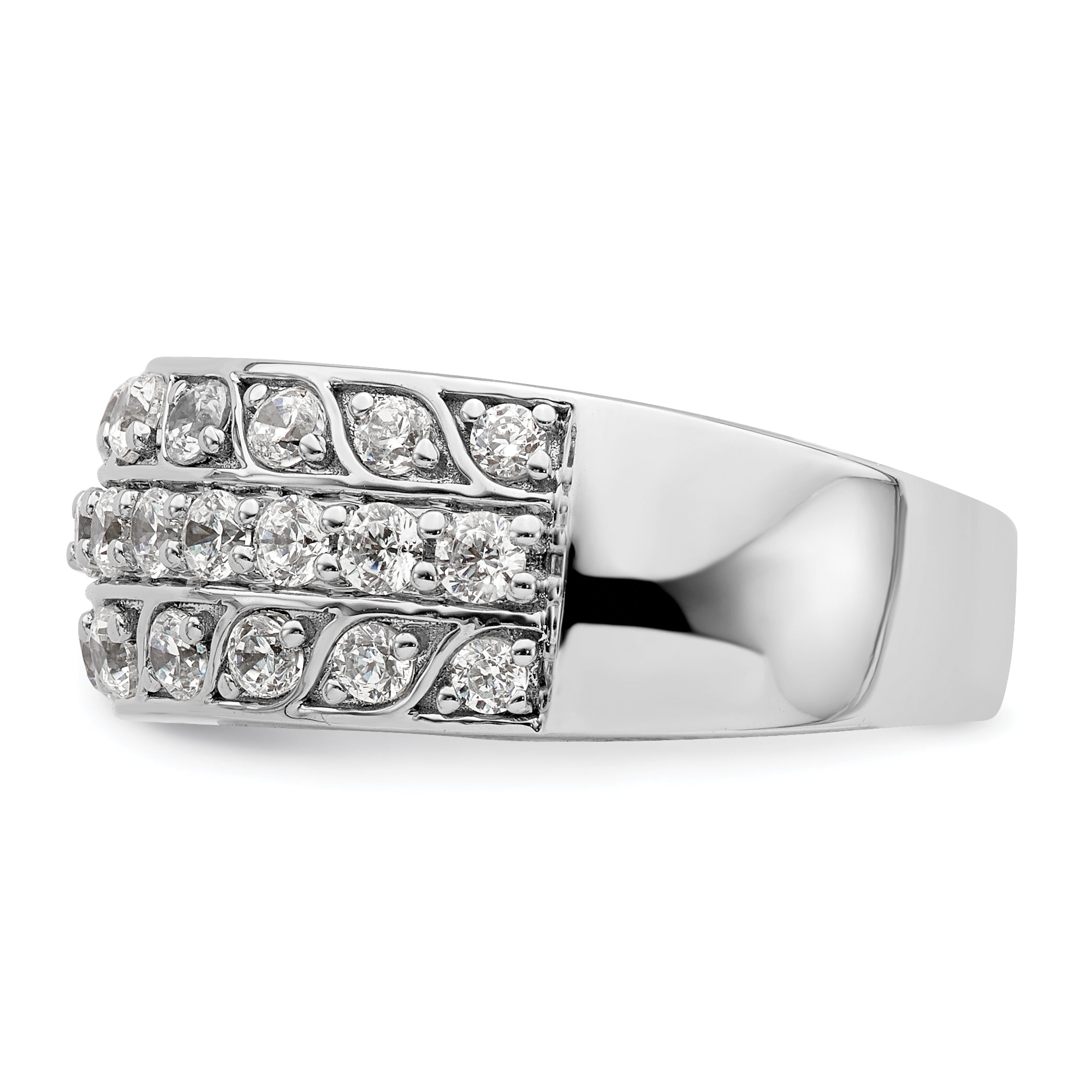 14K White Gold Lab Grown Diamond VS/SI+ G+ Band