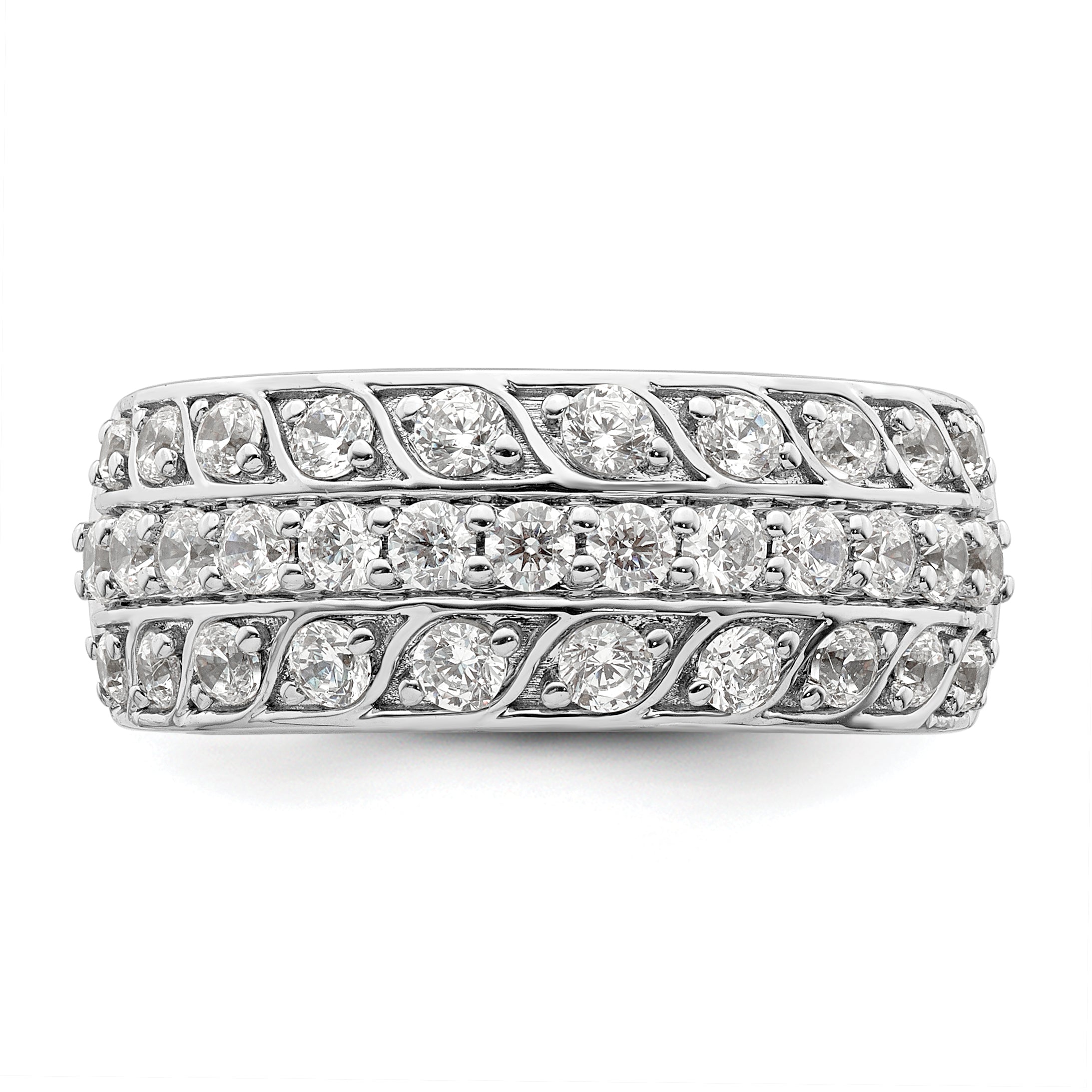 14K White Gold Lab Grown Diamond VS/SI+ G+ Band