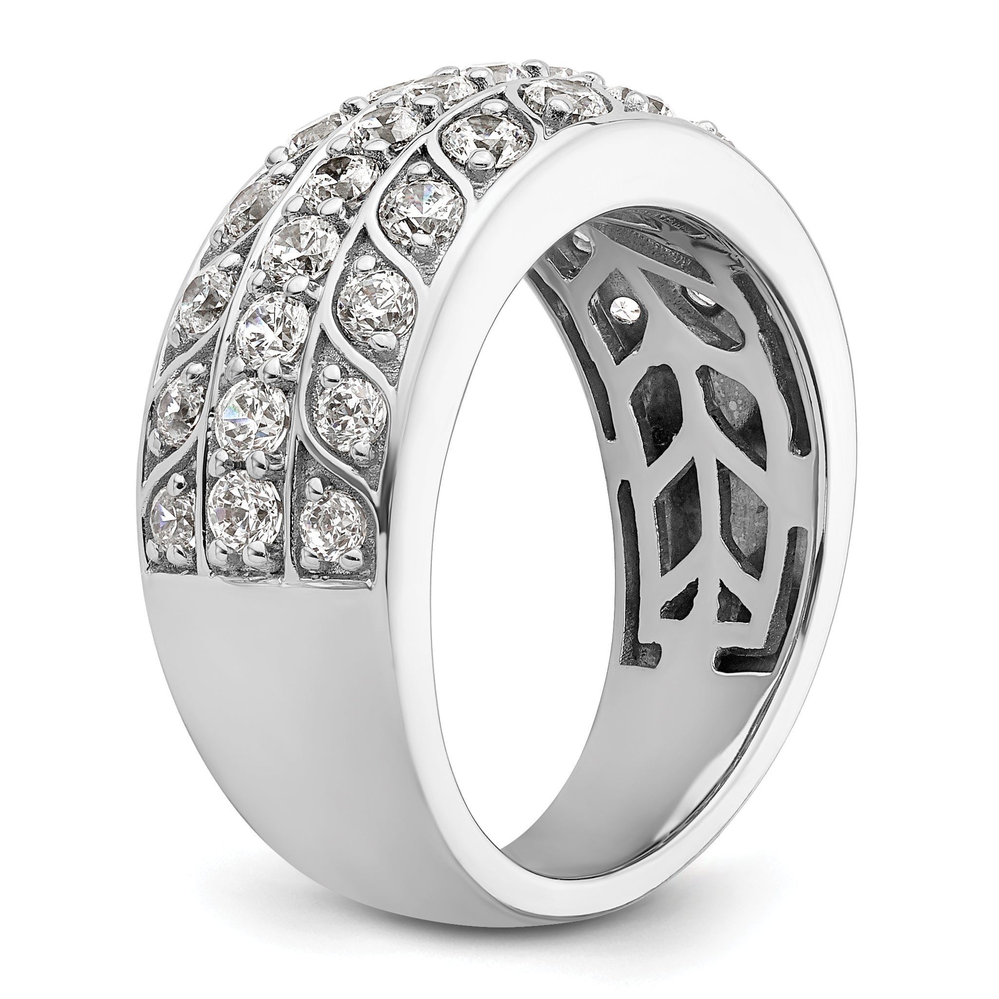 14K White Gold Lab Grown Diamond VS/SI+ G+ Band