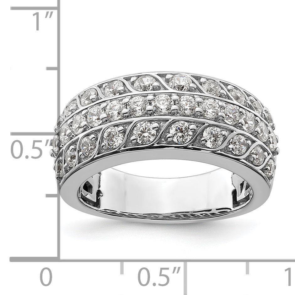 14K White Gold Lab Grown Diamond VS/SI+ G+ Band