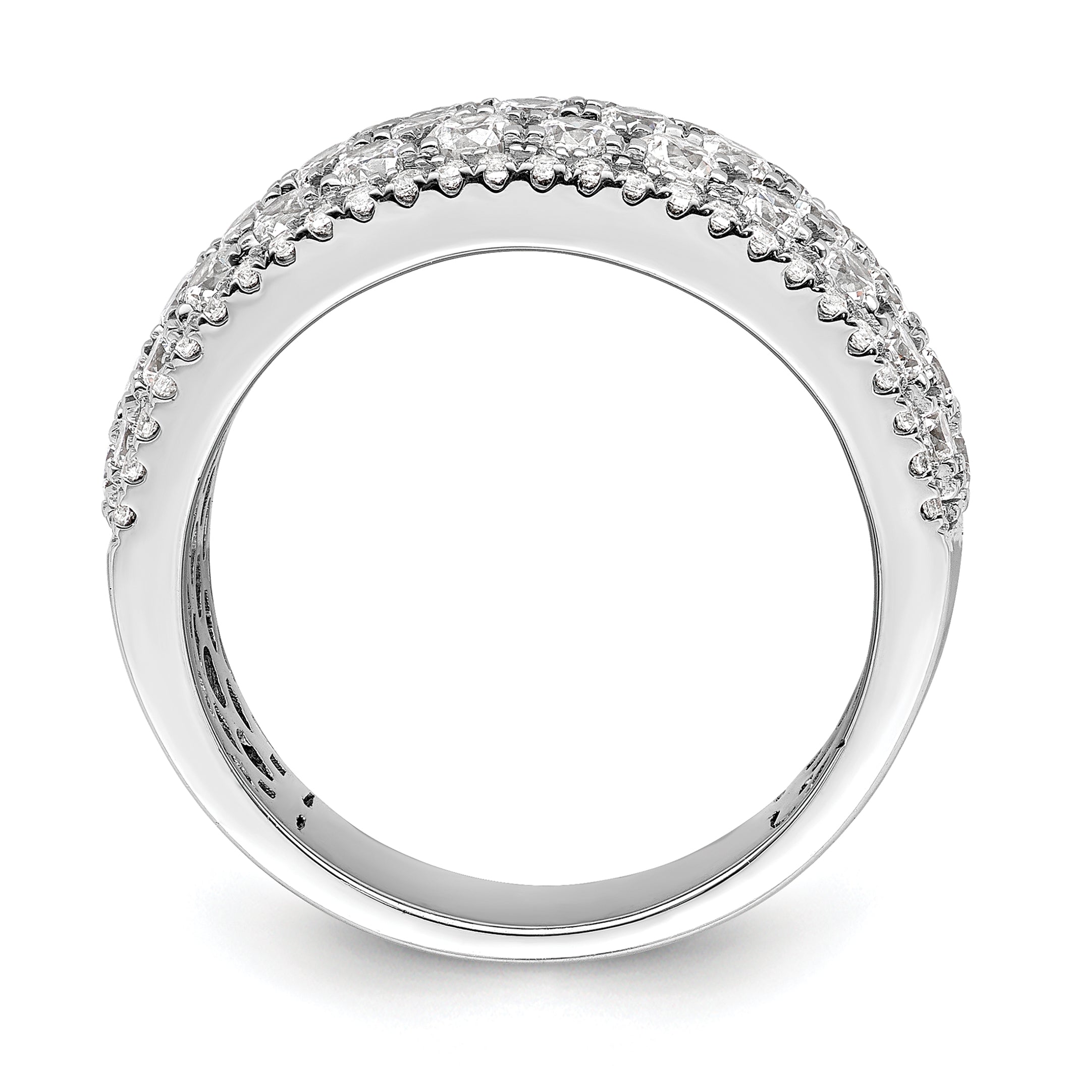 14k White Gold 2 carat Lab Grown Diamond VS/SI+ G+ Complete Fashion Band Secondary image