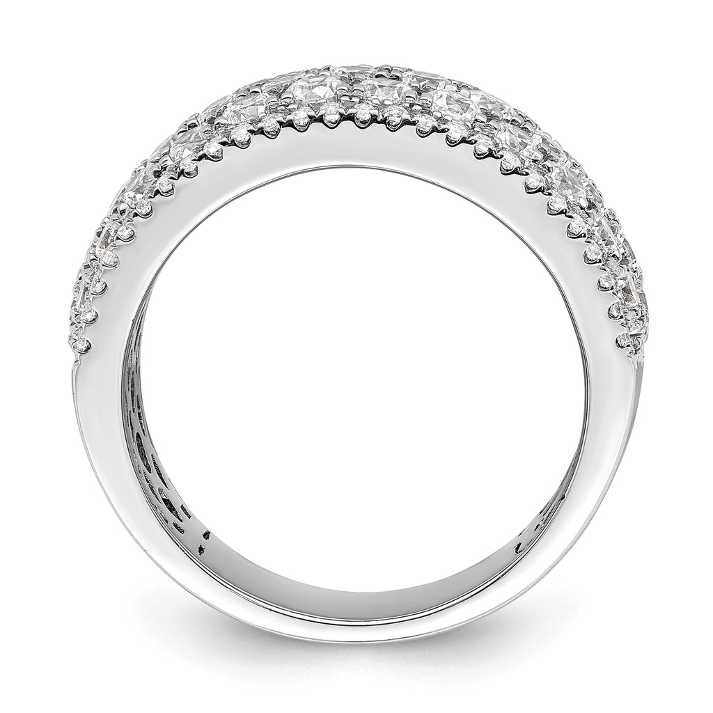14k White Gold 2 carat Lab Grown Diamond VS/SI+ G+ Complete Fashion Band