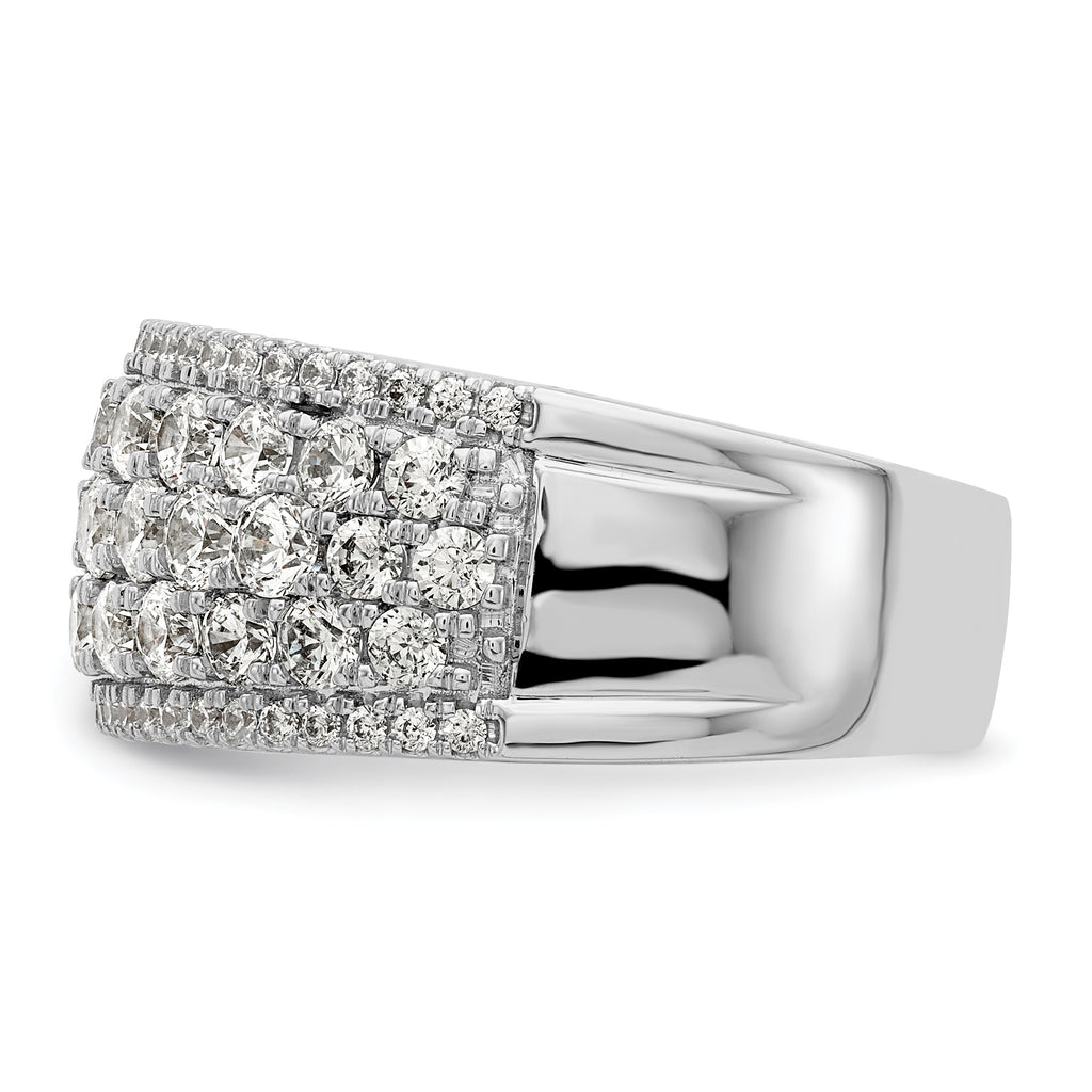 14k White Gold 2 carat Lab Grown Diamond VS/SI+ G+ Complete Fashion Band