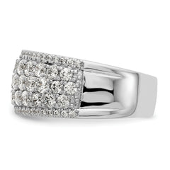 14k White Gold 2 carat Lab Grown Diamond VS/SI+ G+ Complete Fashion Band