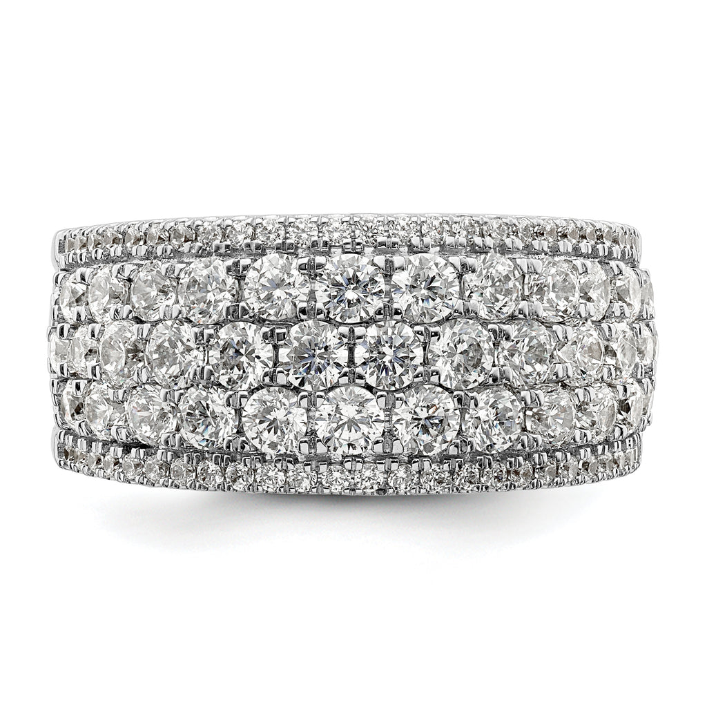 14k White Gold 2 carat Lab Grown Diamond VS/SI+ G+ Complete Fashion Band