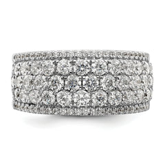 14k White Gold 2 carat Lab Grown Diamond VS/SI+ G+ Complete Fashion Band