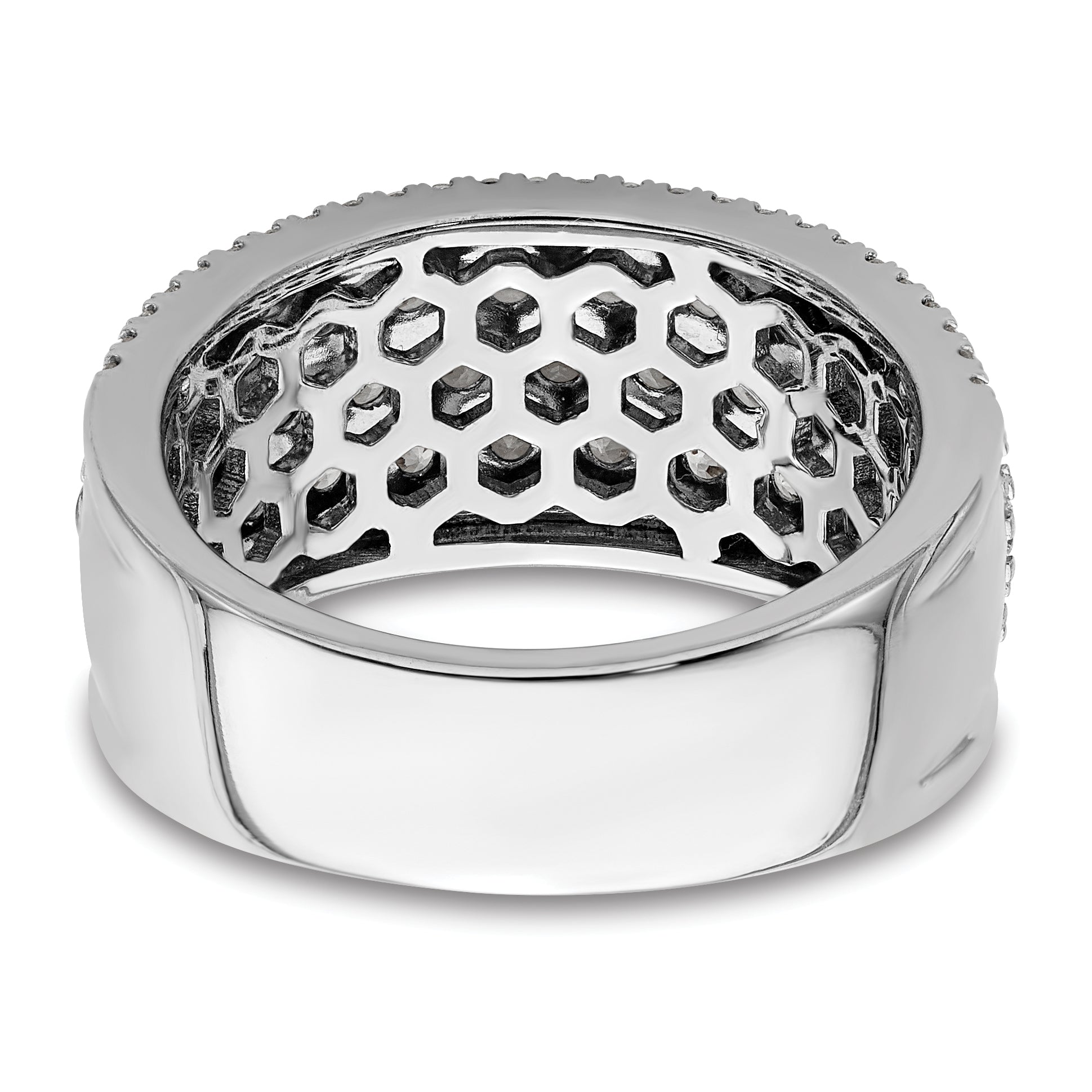 14k White Gold 2 carat Lab Grown Diamond VS/SI+ G+ Complete Fashion Band