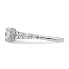 14k White Gold 3/4 carat Lab Grown Diamond VS/SI+ G+ 3/4 carat Center Round Semi Mount Solitaire Engagement Ring