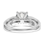 14k White Gold 1 5/8 carat Lab Grown Diamond VS/SI+ G+ Round Complete Engagement Ring