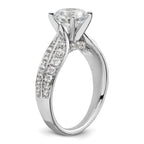 14k White Gold 1 5/8 carat Lab Grown Diamond VS/SI+ G+ Round Complete Engagement Ring
