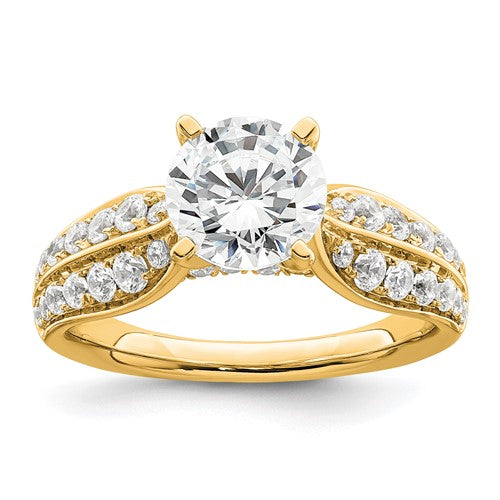 Lab-Grown Diamond Engagement Ring in 14K Yellow Gold (1 5/8 ct. tw., VS/SI+ G+), Size 7 - Sophia Jewelers