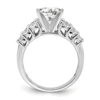 14k White Gold 2 7/8 carat Certified Lab Grown Diamond VS+ F+ Round Complete Engagement Ring