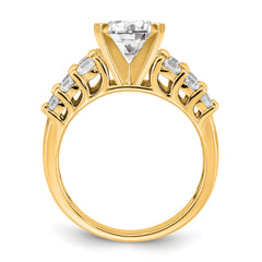 14k 2 7/8 carat Certified Lab Grown Diamond VS+ F+ Round Complete Engagement Ring