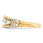 14k 2 7/8 carat Certified Lab Grown Diamond VS+ F+ Round Complete Engagement Ring