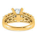 14k 2 7/8 carat Certified Lab Grown Diamond VS+ F+ Round Complete Engagement Ring