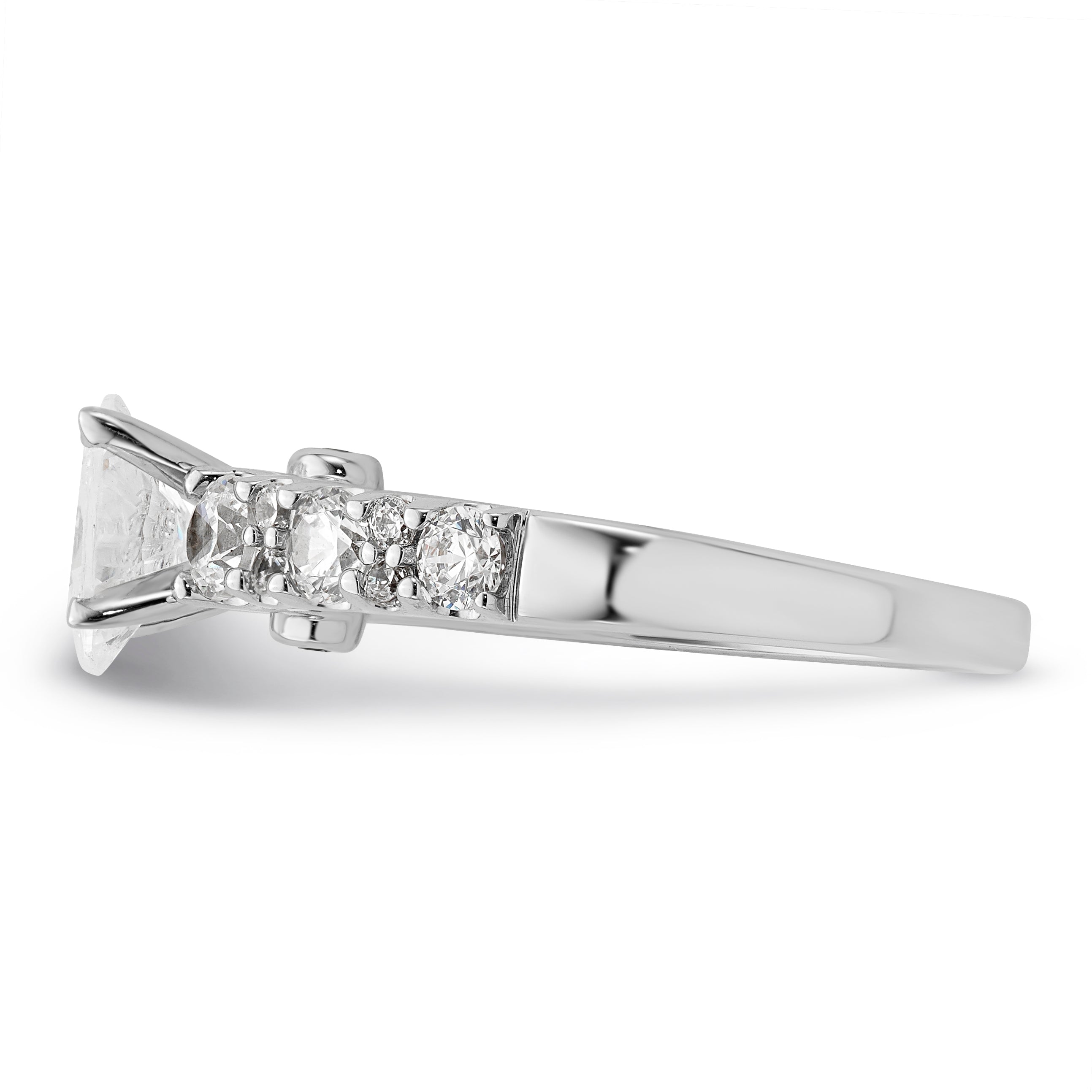 14k White Gold 2 1/4 carat Lab Grown Diamond VS/SI+ G+ Oval Complete Engagement Ring