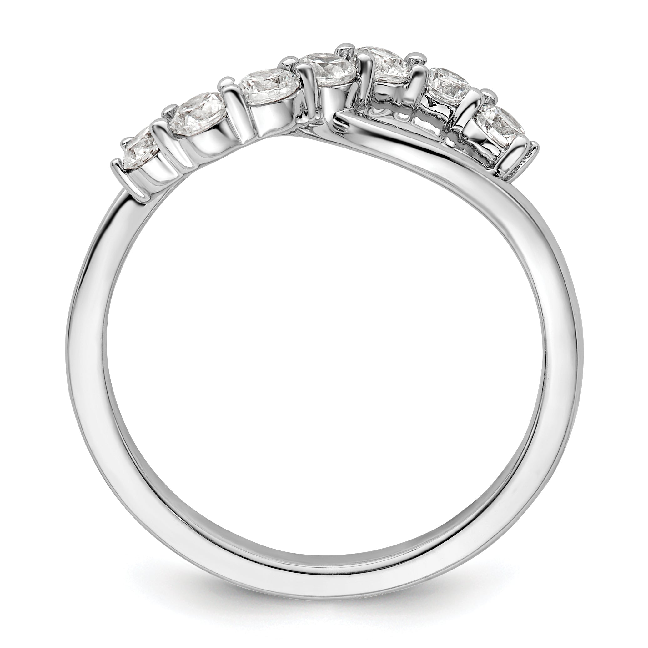14K White Gold Lab Grown Diamond VS/SI+ G+ Band