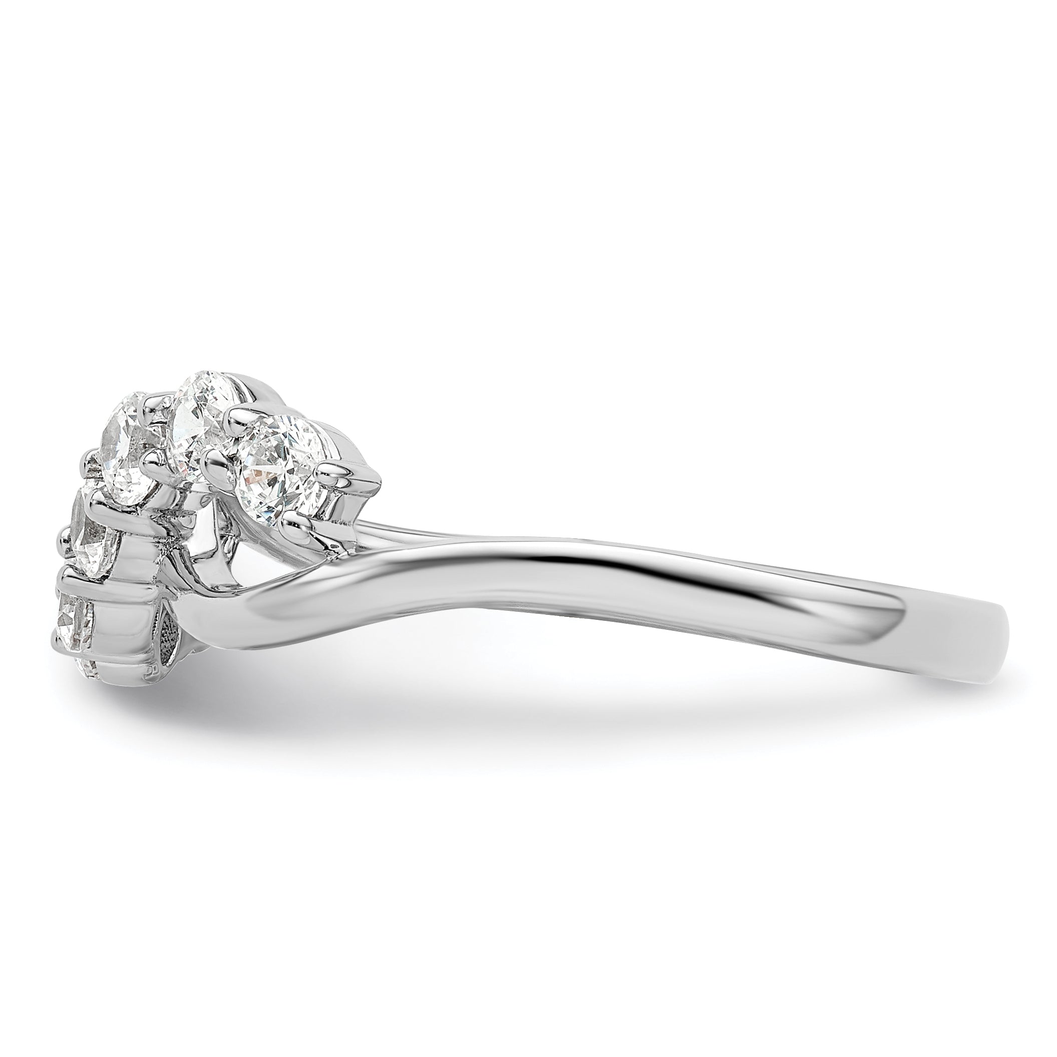 14K White Gold Lab Grown Diamond VS/SI+ G+ Band