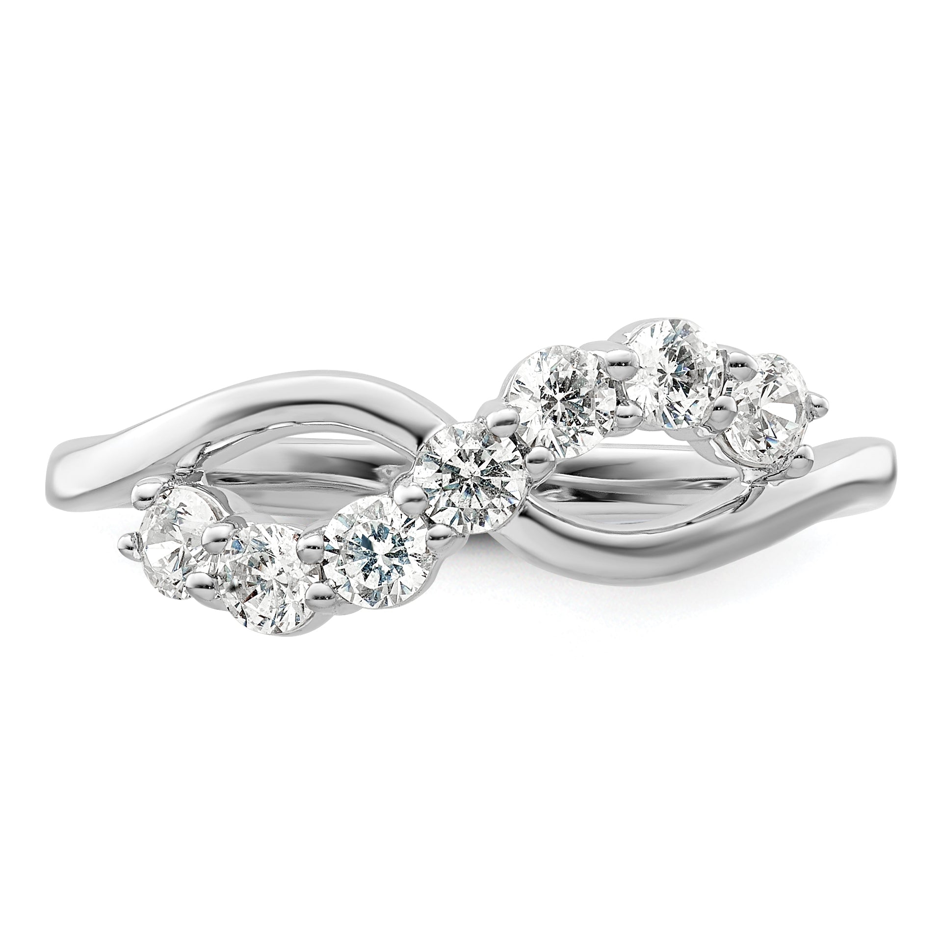14K White Gold Lab Grown Diamond VS/SI+ G+ Band