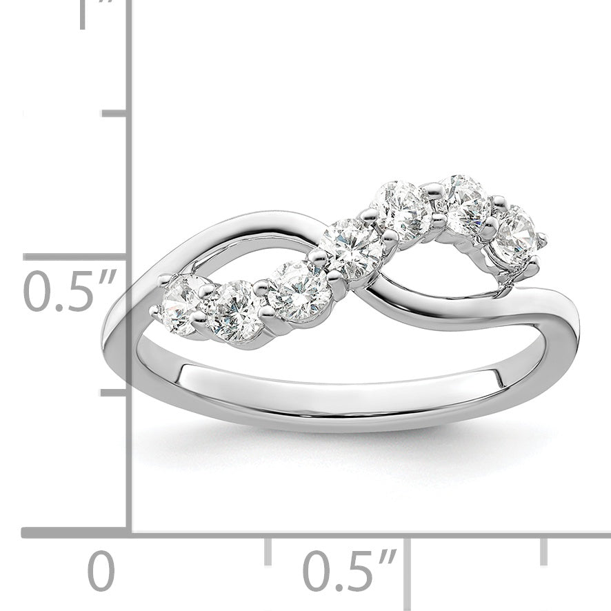 14K White Gold Lab Grown Diamond VS/SI+ G+ Band