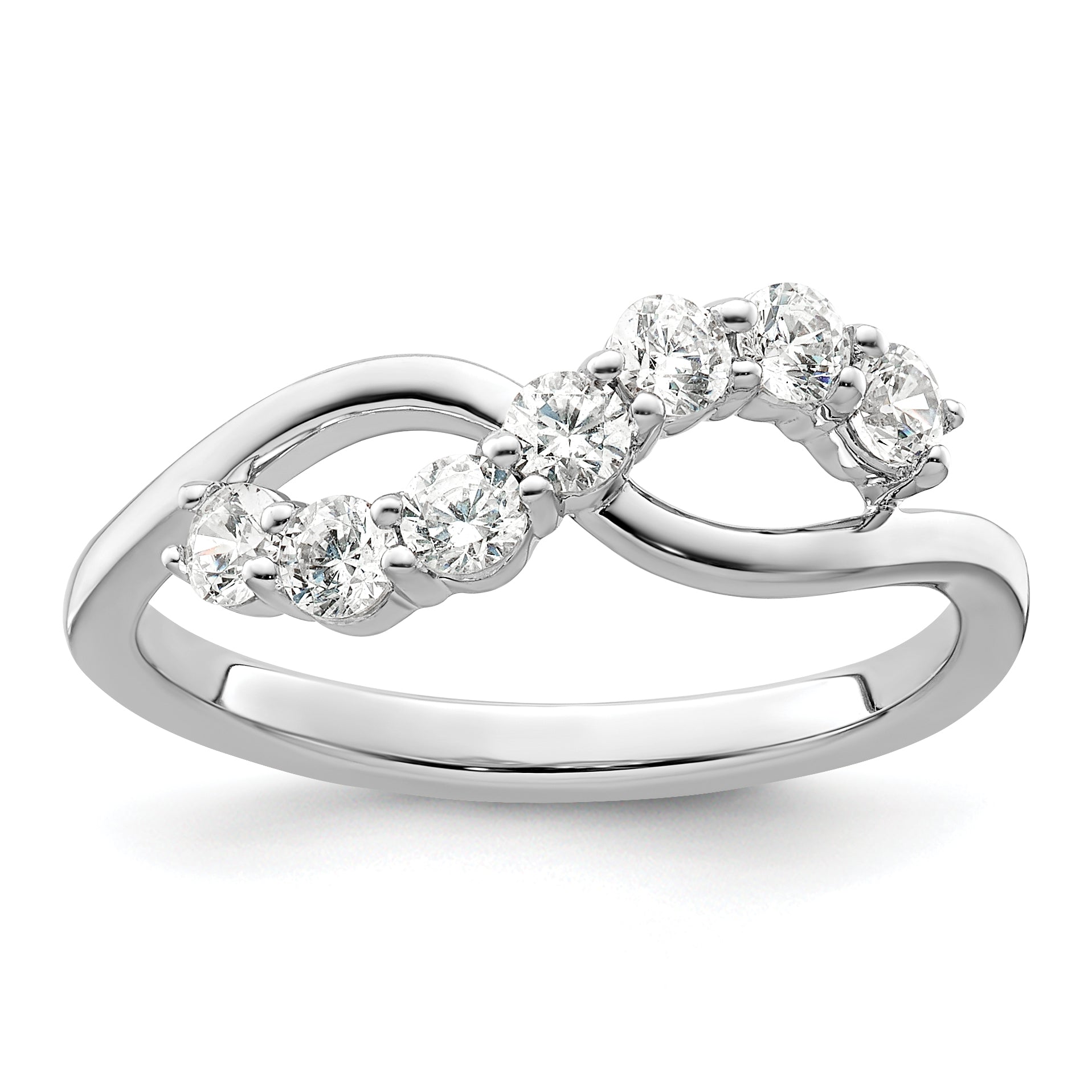 14K White Gold Lab Grown Diamond VS/SI+ G+ Band