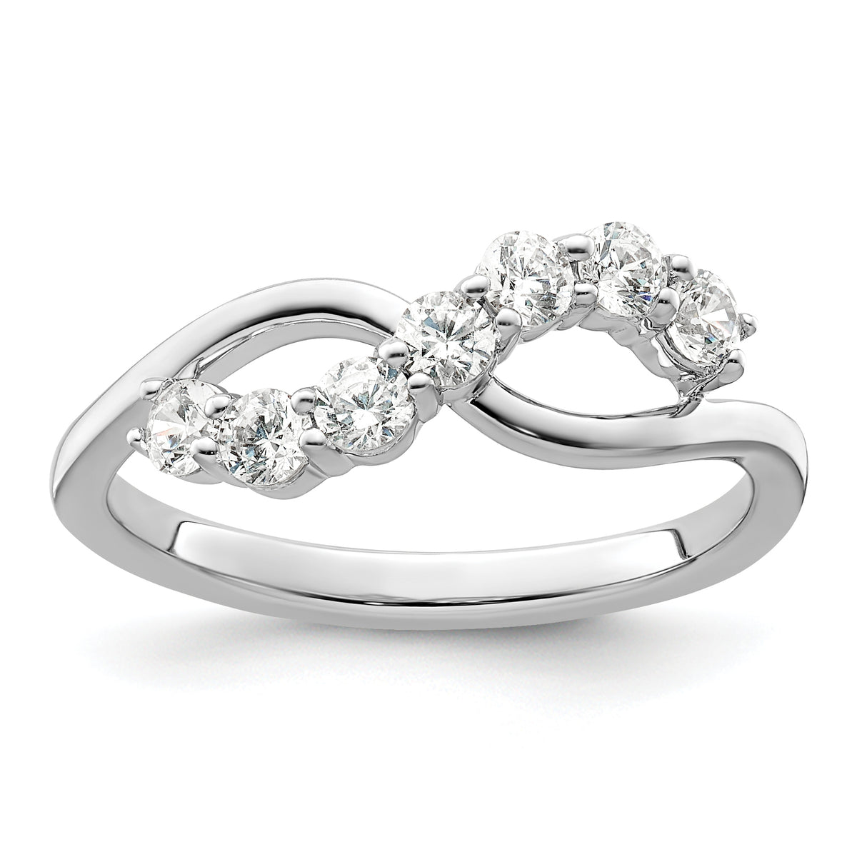 14K White Gold Lab Grown Diamond VS/SI+ G+ Band