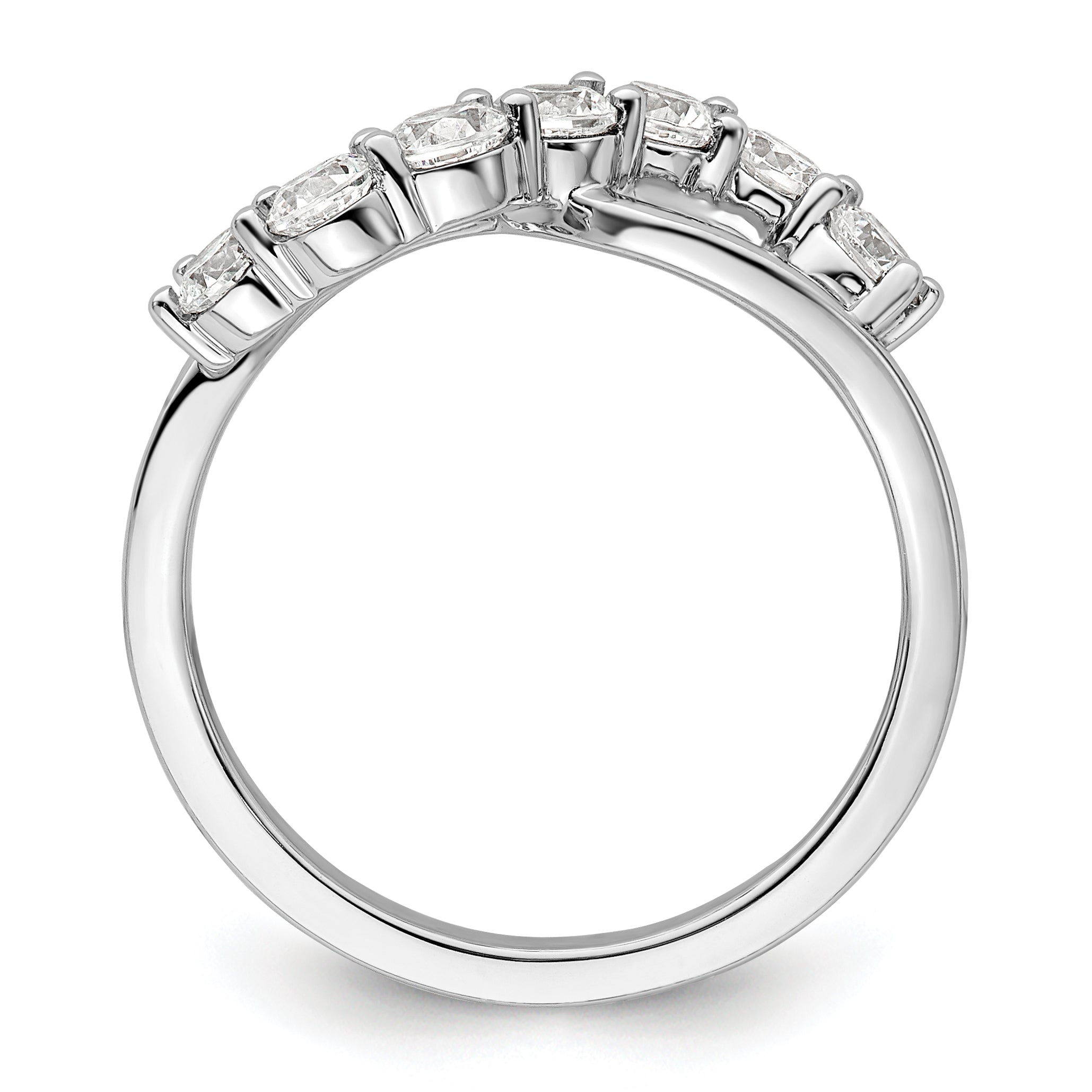 14K White Gold Lab Grown Diamond VS/SI+ G+ Band