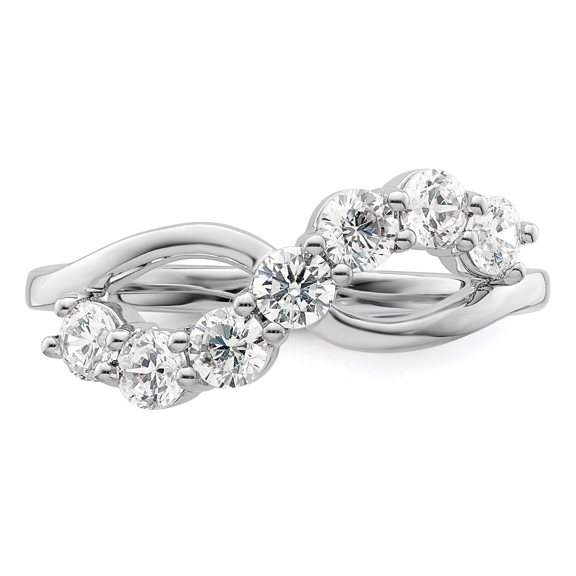 14K White Gold Lab Grown Diamond VS/SI+ G+ Band
