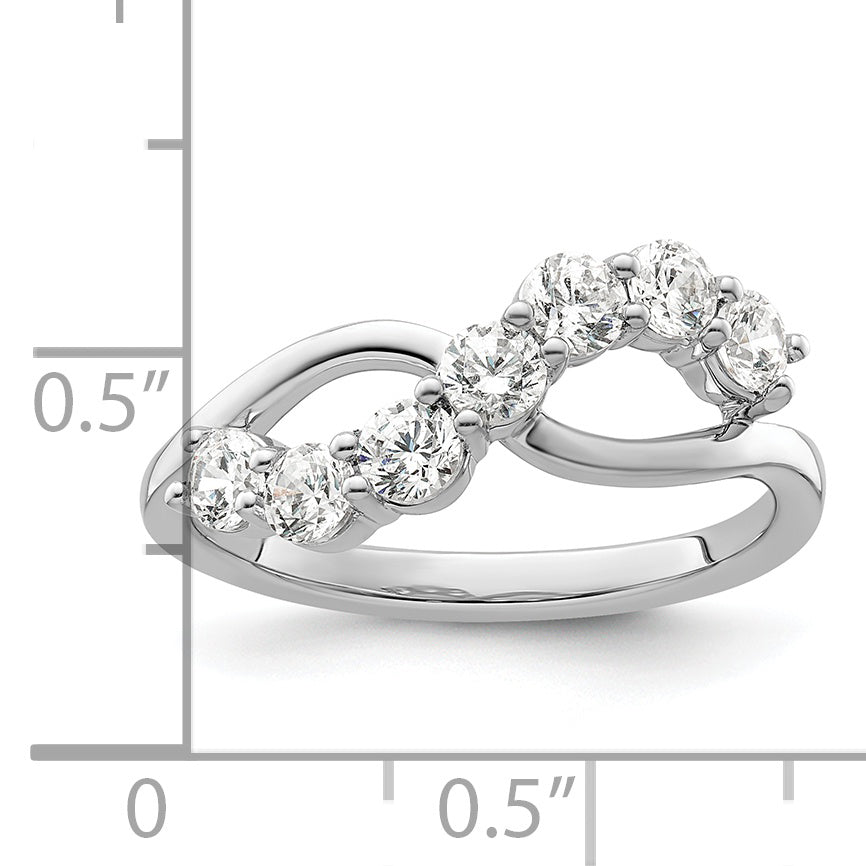14K White Gold Lab Grown Diamond VS/SI+ G+ Band