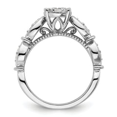 14K White Gold Lab Grown Diamond VS/SI+ G+ Cluster Ring