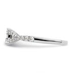 14k White Gold 3/4 carat Lab Grown Diamond VS/SI+ G+ Complete Cluster Engagement Ring