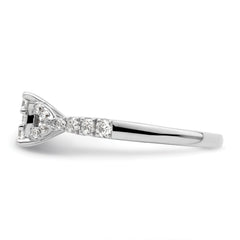 14k White Gold 3/4 carat Lab Grown Diamond VS/SI+ G+ Complete Cluster Engagement Ring