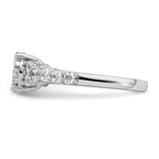 14k White Gold 1 carat Lab Grown Diamond VS/SI+ G+ Complete Cluster Engagement Ring