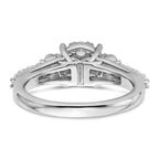 14k White Gold 1 carat Lab Grown Diamond VS/SI+ G+ Complete Cluster Engagement Ring