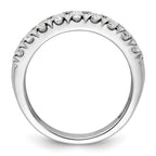 14k White Gold 1 1/2 carat Lab Grown Diamond VS/SI+ G+ Complete Double Row Fashion Band