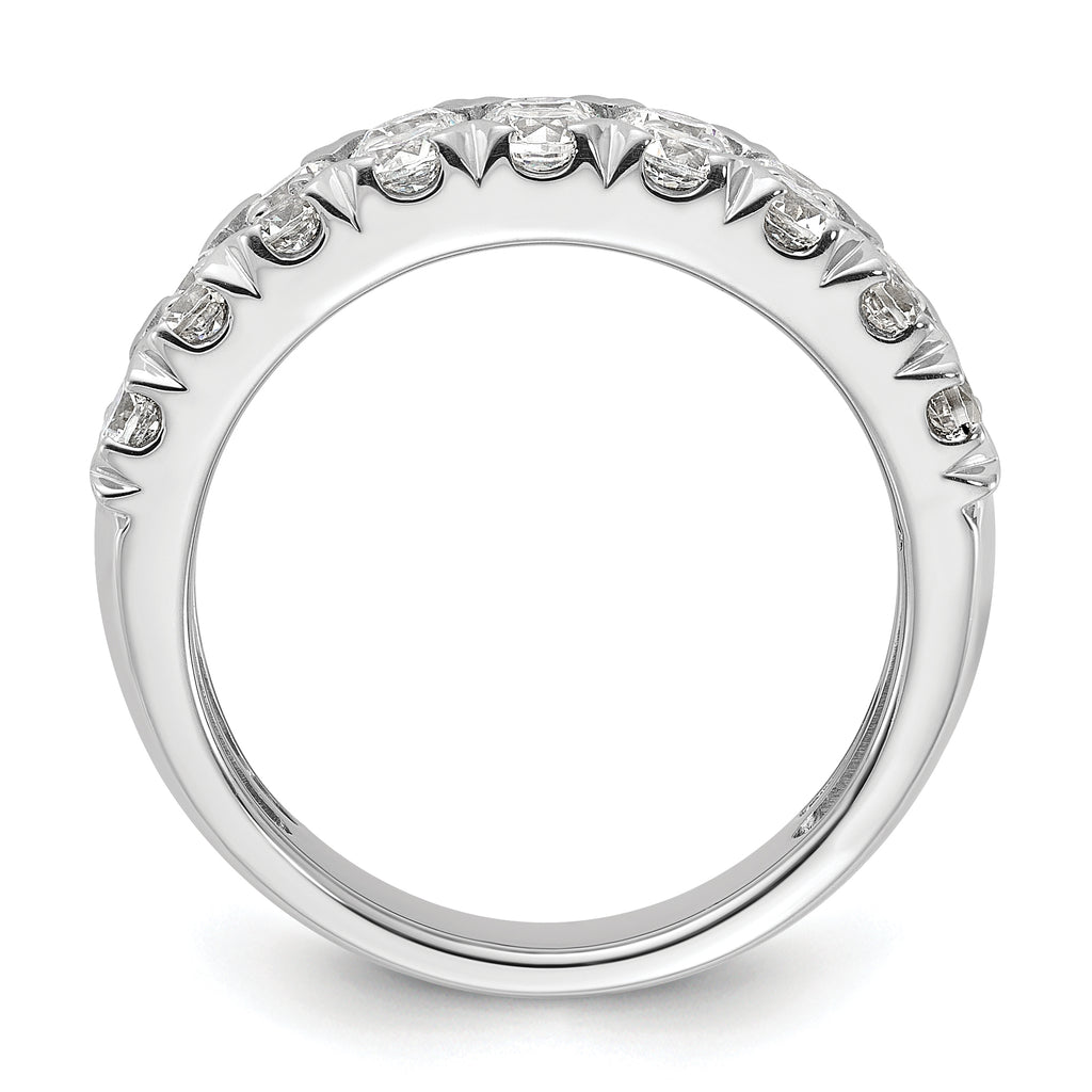 14k White Gold 2 carat Lab Grown Diamond VS/SI+ G+ Complete Double Row Fashion Band