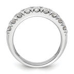 14k White Gold 2 carat Lab Grown Diamond VS/SI+ G+ Complete Double Row Fashion Band