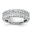 14k White Gold 2 carat Lab Grown Diamond VS/SI+ G+ Complete Double Row Fashion Band