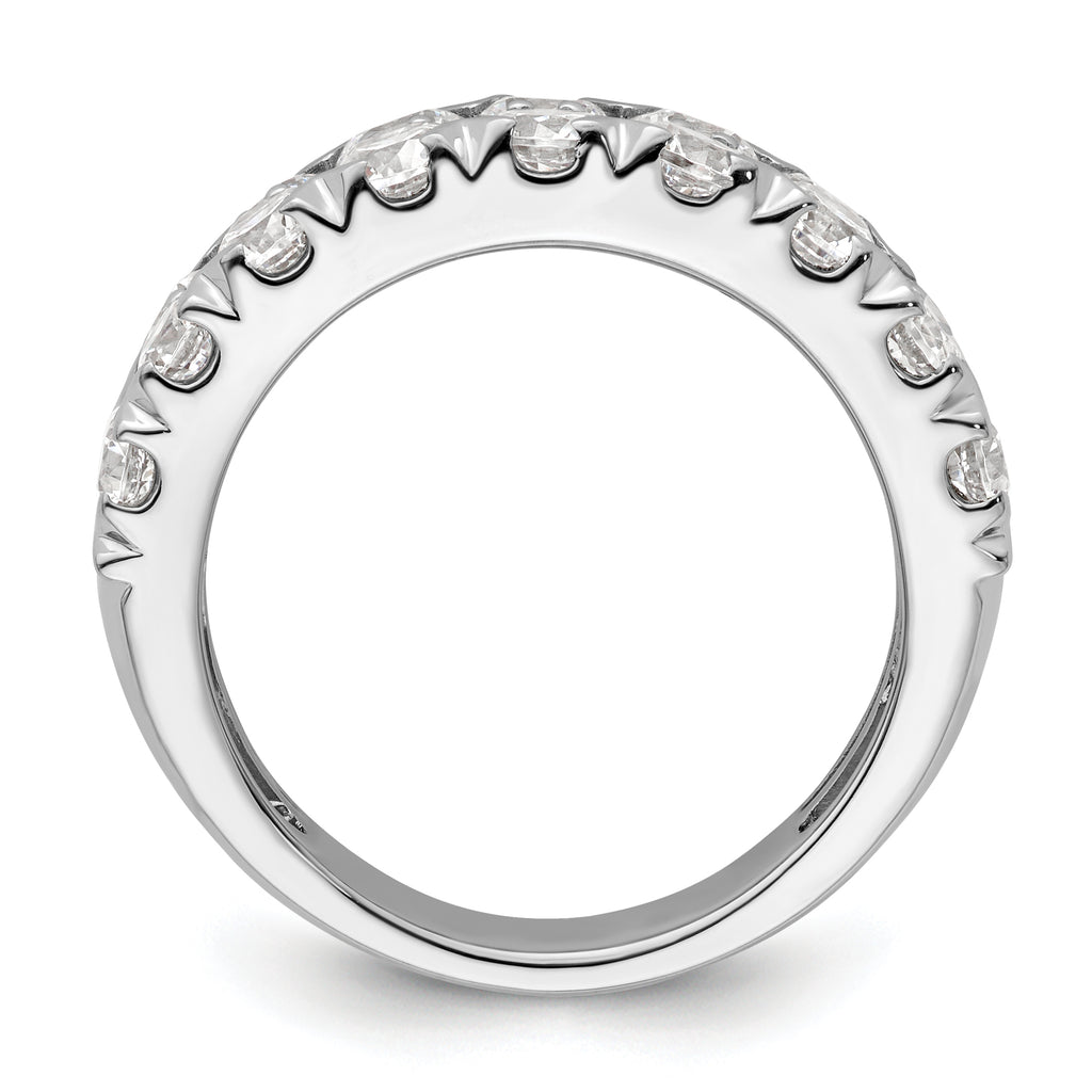 14k White Gold 3 carat Lab Grown Diamond VS/SI+ G+ Complete Double Row Fashion Band