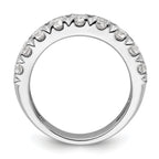 14k White Gold 3 carat Lab Grown Diamond VS/SI+ G+ Complete Double Row Fashion Band