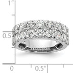 14k White Gold 3 carat Lab Grown Diamond VS/SI+ G+ Complete Double Row Fashion Band