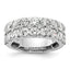 14k White Gold 3 carat Lab Grown Diamond VS/SI+ G+ Complete Double Row Fashion Band