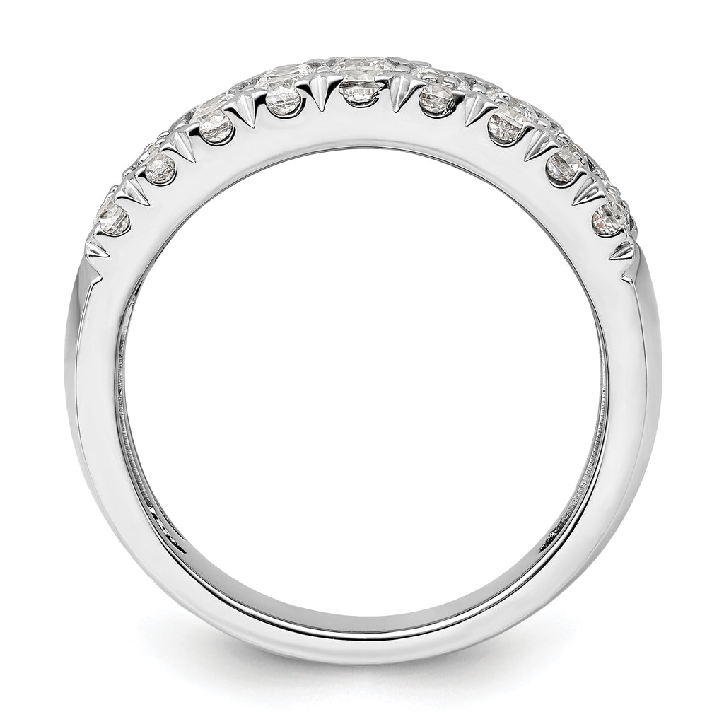 14k White Gold 1 1/2 carat Lab Grown Diamond VS/SI+ G+ Complete Triple Row Fashion Band