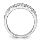 14k White Gold 1 1/2 carat Lab Grown Diamond VS/SI+ G+ Complete Triple Row Fashion Band