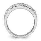 14k White Gold 2 carat Lab Grown Diamond VS/SI+ G+ Complete Triple Row Fashion Band