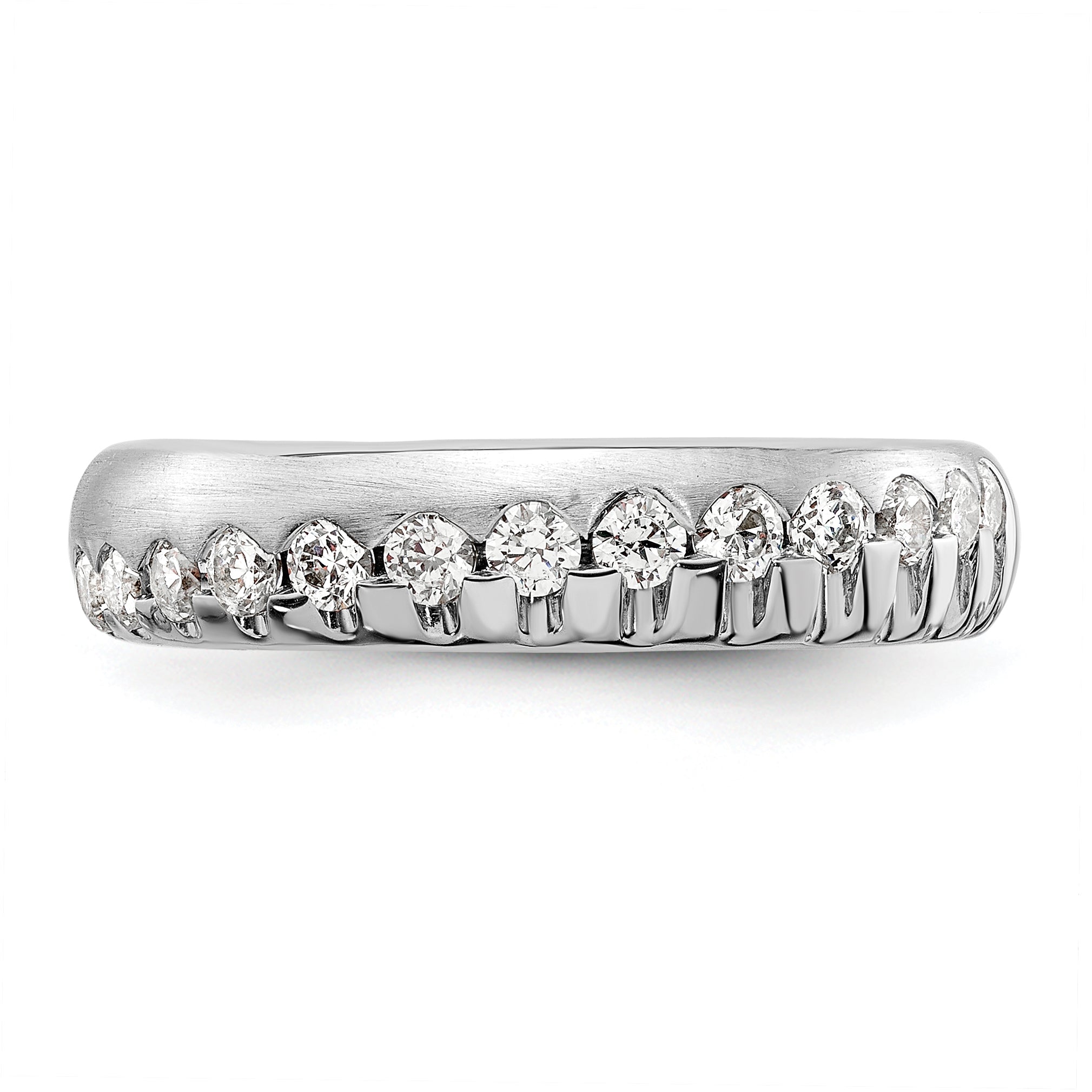 14K White Gold Lab Grown Diamond VS/SI+ G+ Band