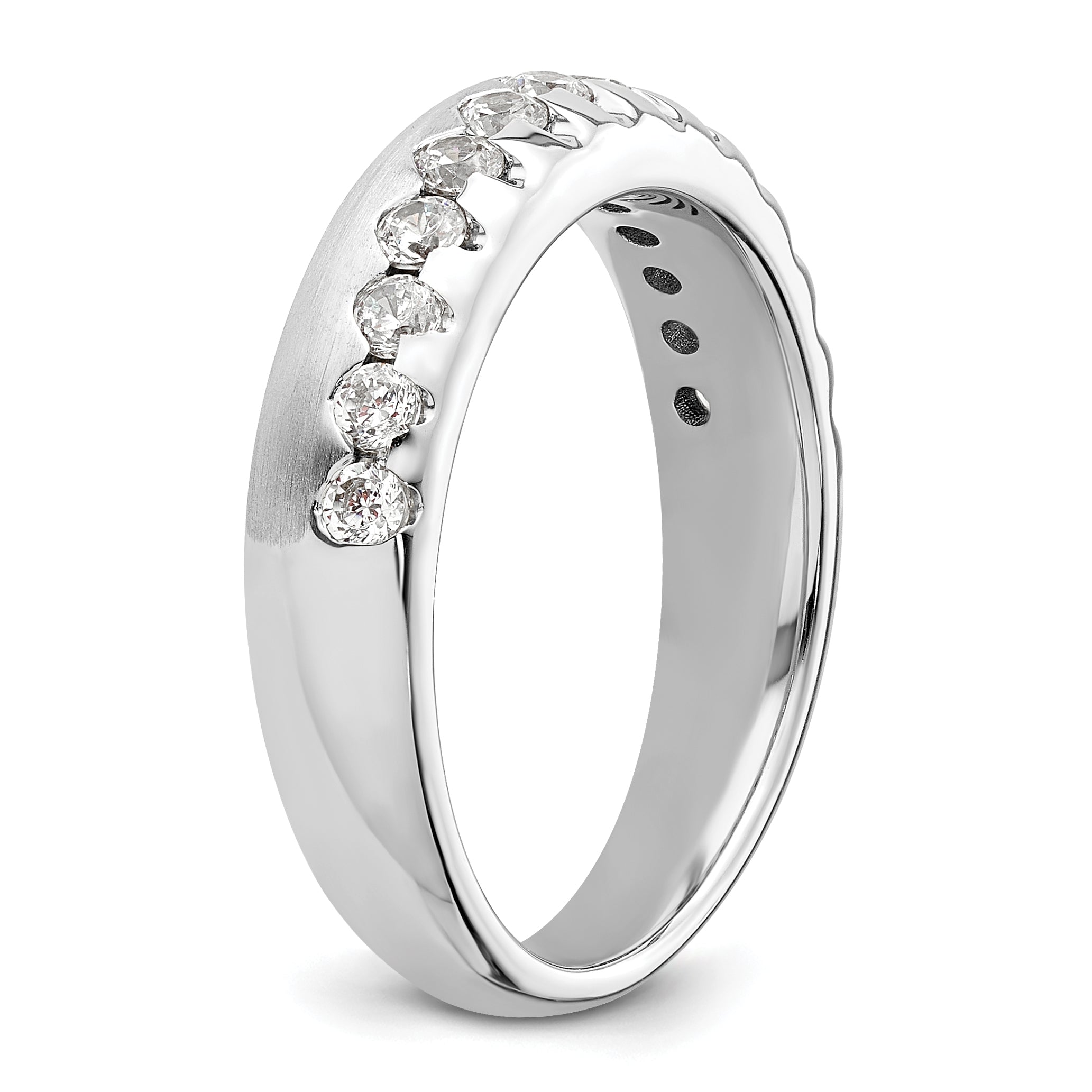 14K White Gold Lab Grown Diamond VS/SI+ G+ Band